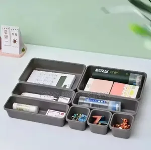 8pcs Set Adjustable Plastic Drawer Organizer