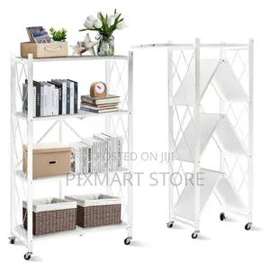 Foldable Kitchen Rack With Wheels 71x34x160cm Big Size