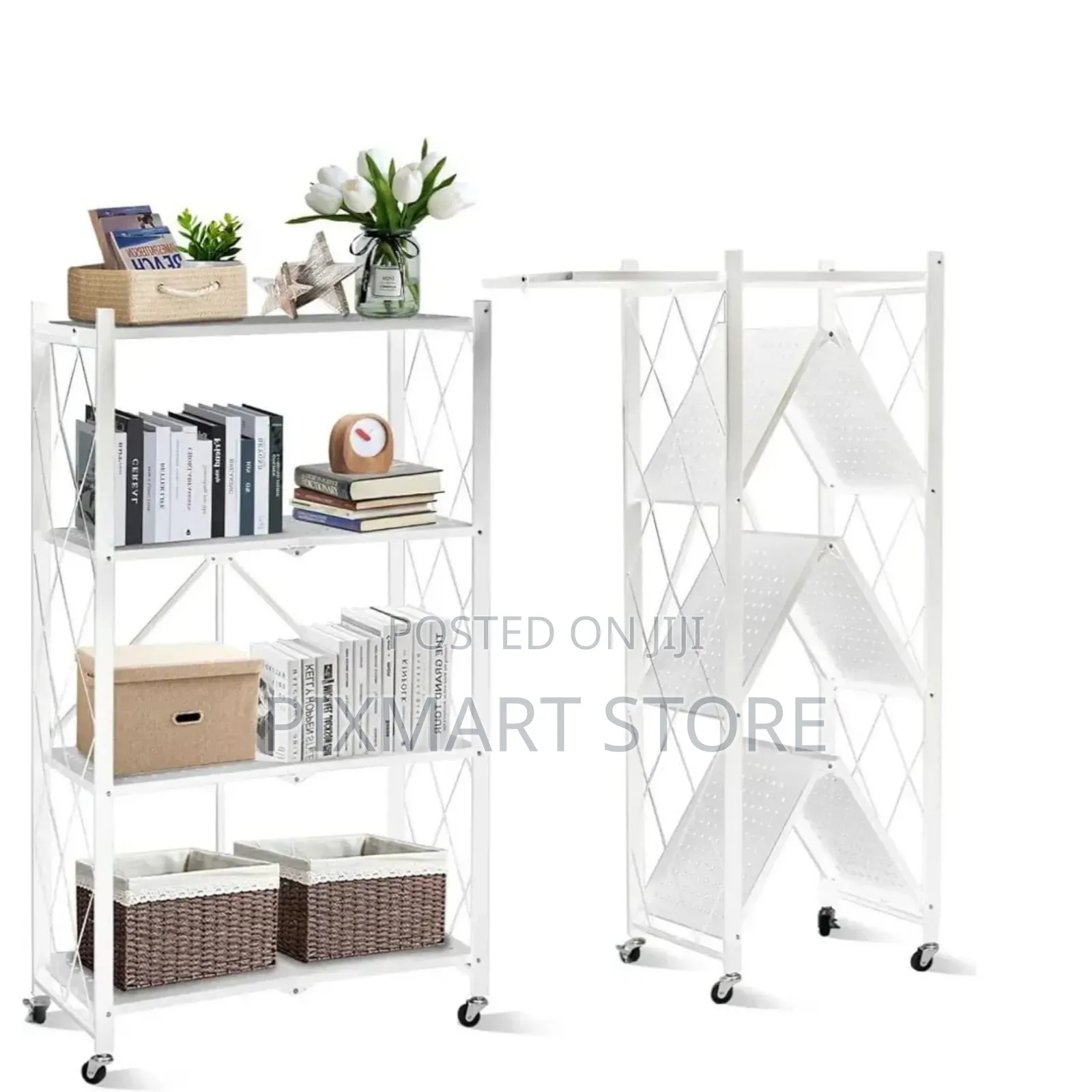 Big Size Rolling Kitchen Storage Rack - Foldable 71cm