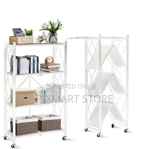 Big Size Rolling Kitchen Storage Rack - Foldable 71cm