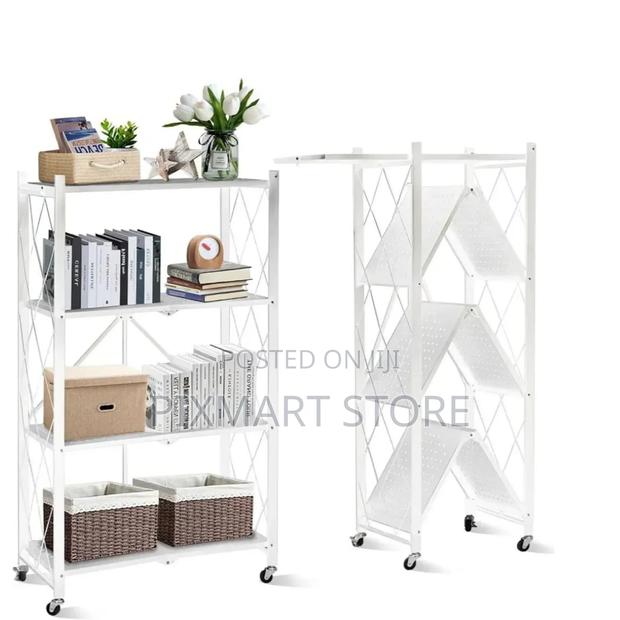 Big Size Rolling Kitchen Storage Rack - Foldable 71cm