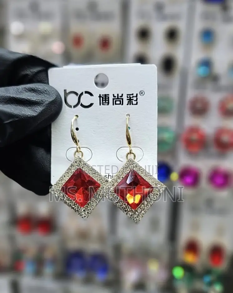 Dangle Crystal Coated Earrings