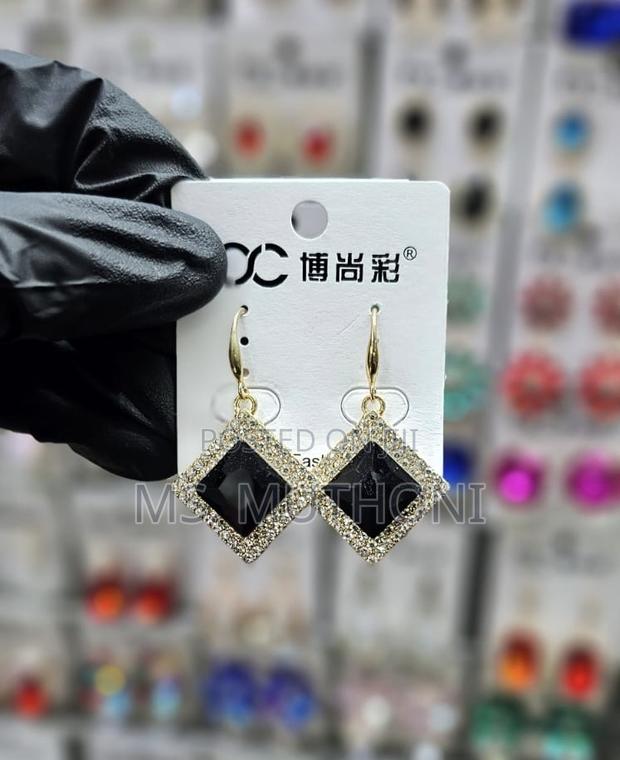 Dangle Crystal Coated Earrings - thumbnail 5