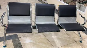 *3-Link Padded Metallic Office Waiting Bench