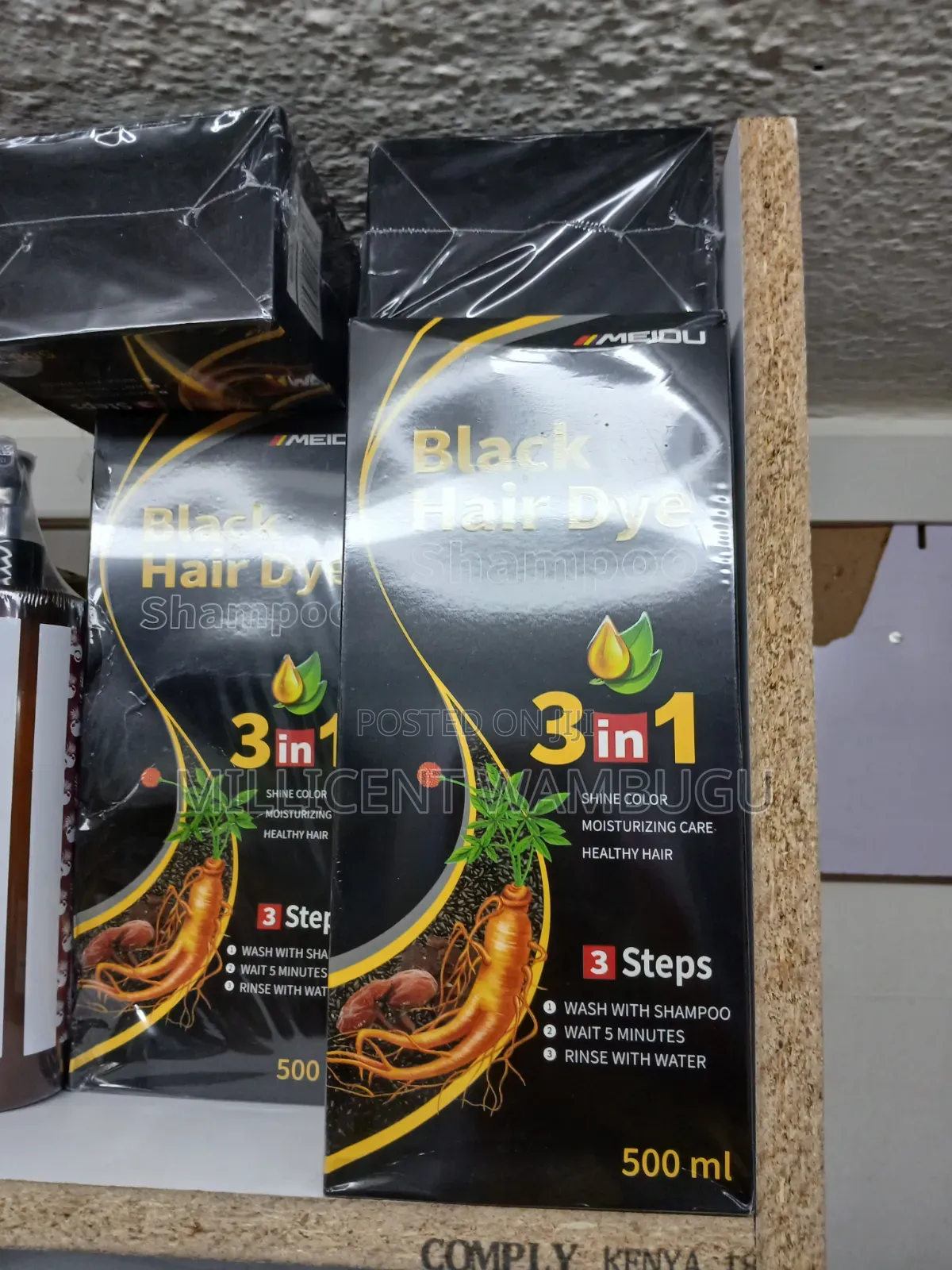 Meidu Black Hair Dye Shampoo 500ml