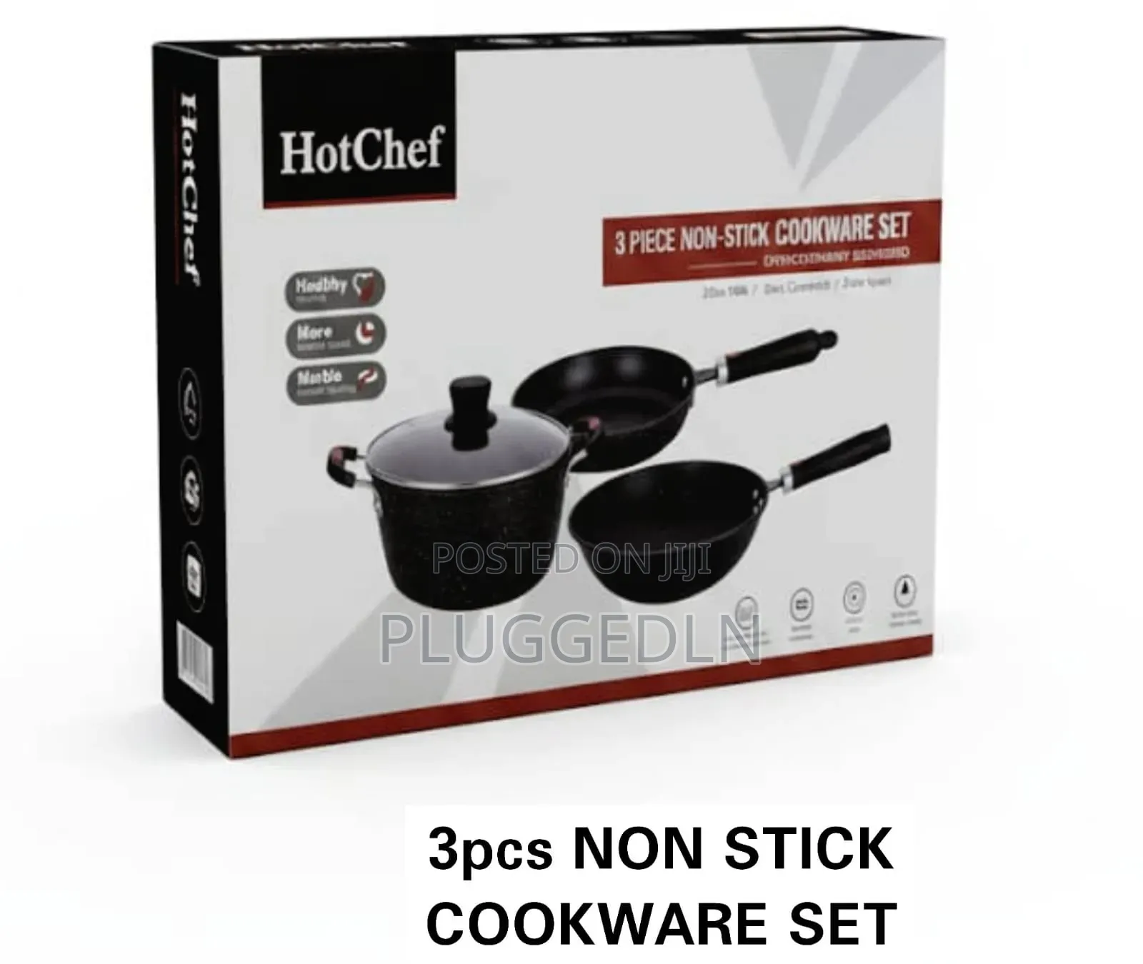 3-Piece Non-Stick Cookware Set .