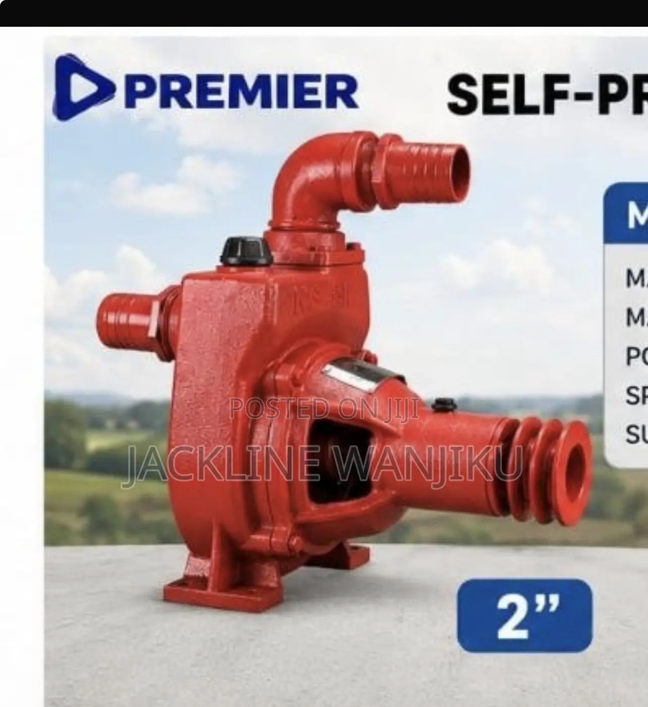 2” Self Priming Pump 26m 5hp / New Self Priming Water Pump