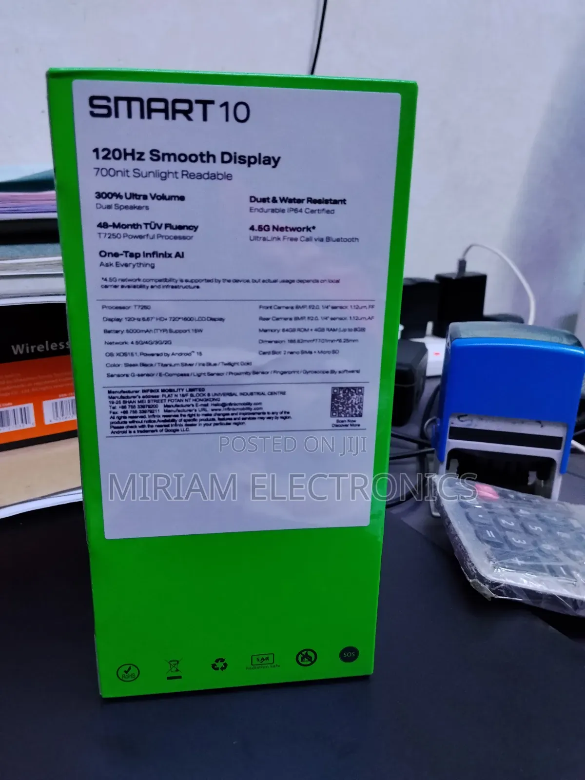New Infinix Smart 10 64 GB Black