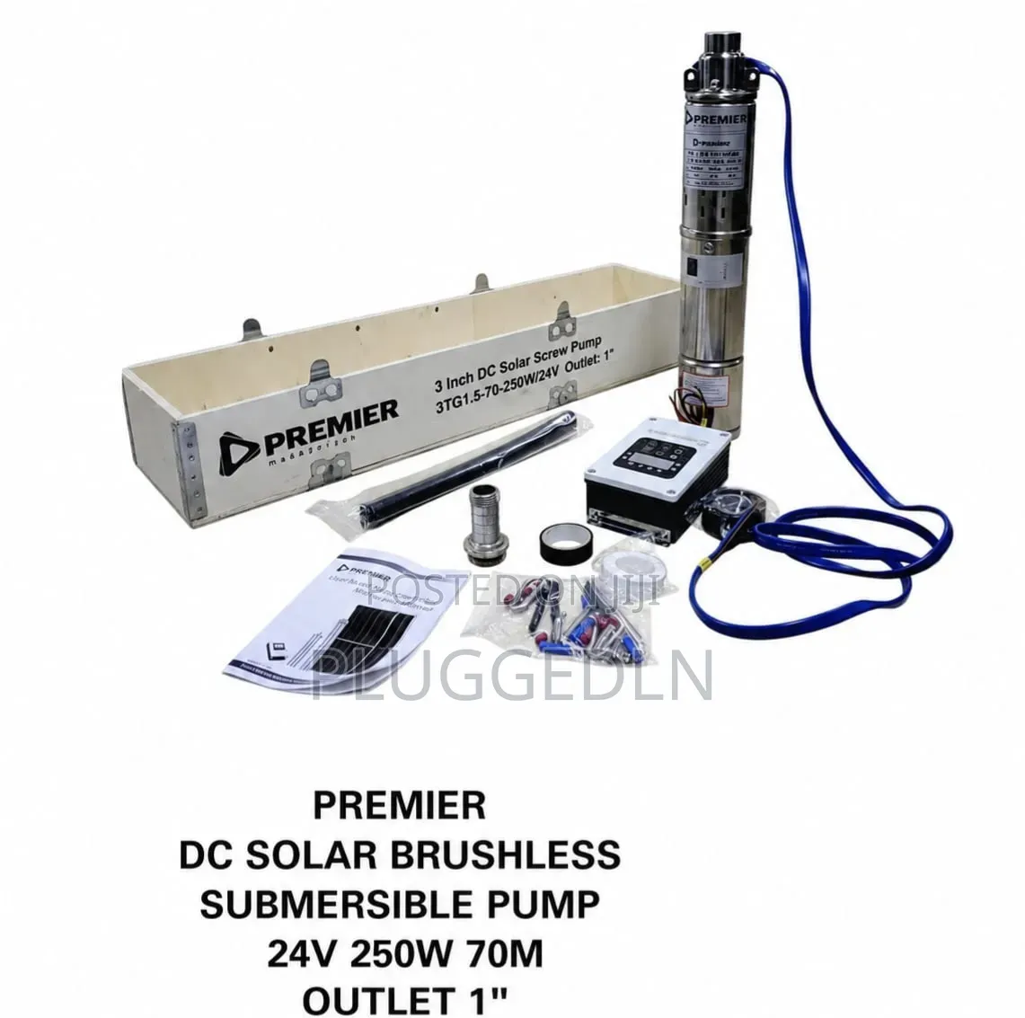 Solar Brushless Submersible Pump Kit - 24v 70m