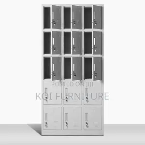 Office Cabinet; Artiss Executive Steel Cabinet With 12 Lockers