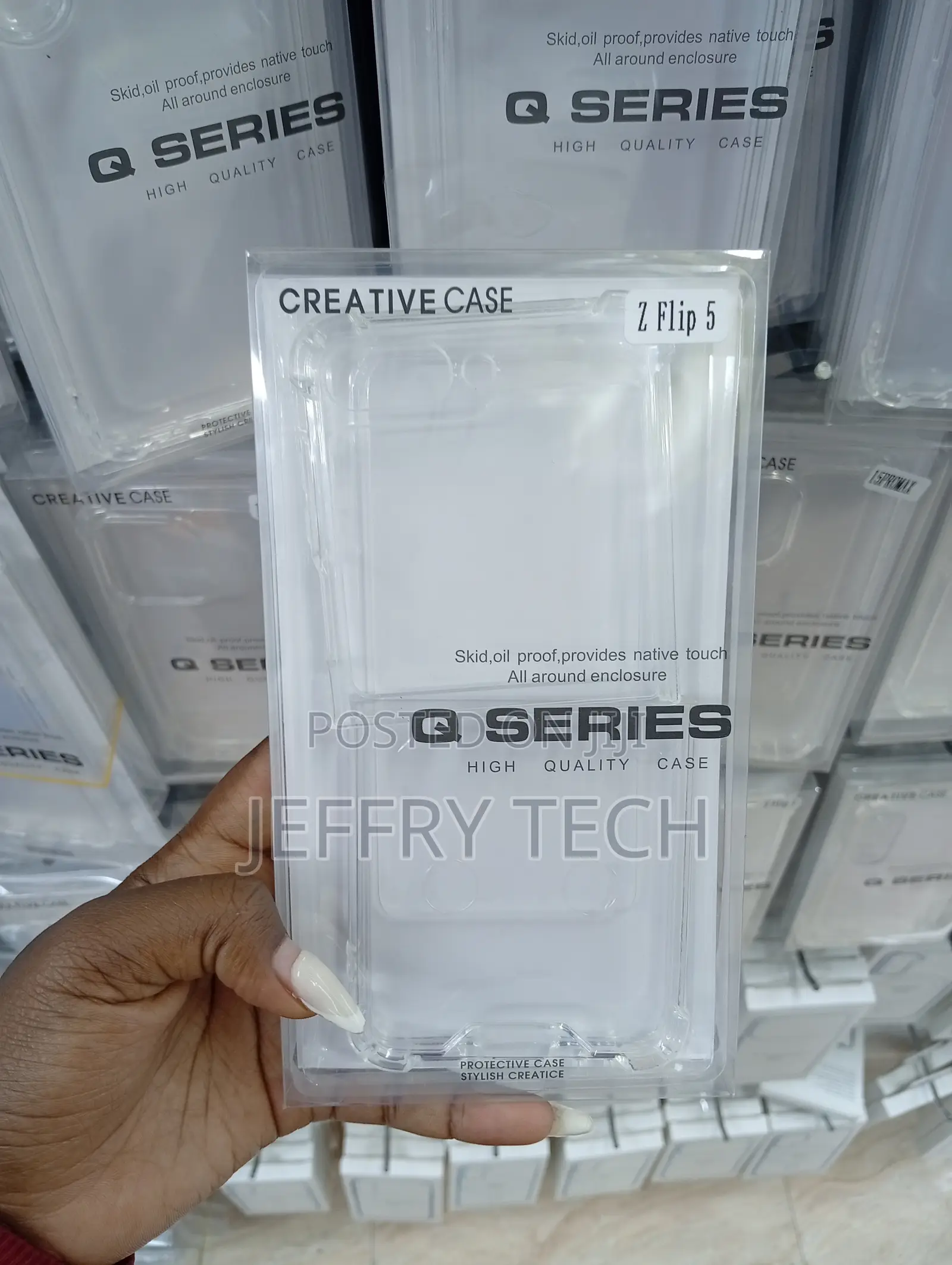 Samsung Galaxy Z Flip 5 Luxury Stylish" Feel Clear Cover