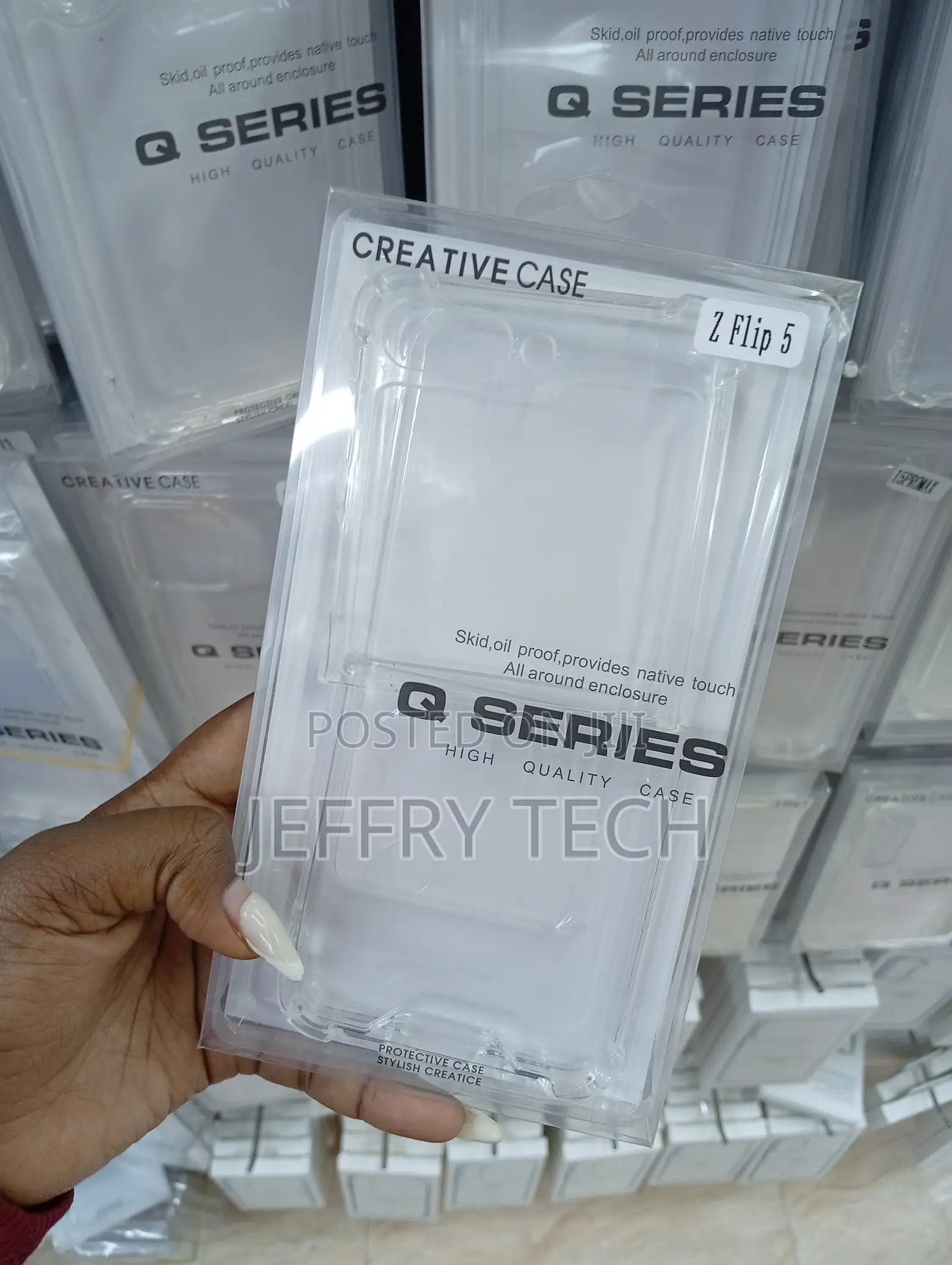 Samsung Galaxy Z Flip 5 Luxury Stylish" Feel Clear Cover