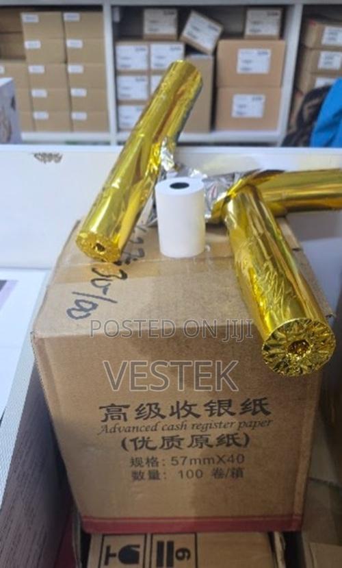 57mm X 40mm Thermal Paper Rolls Box 100 Pieces for Pos Receipt Printer