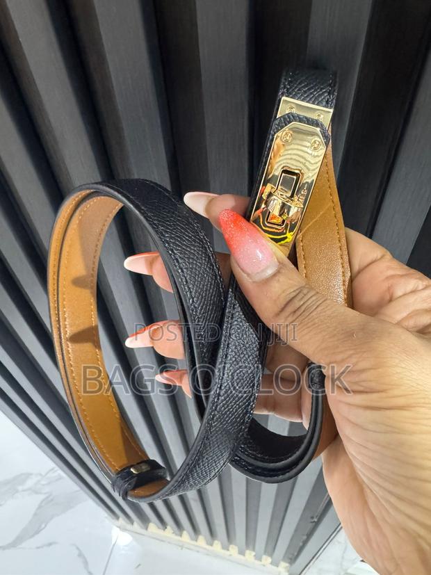 Luxury Hermès Kelly 18 Adjustable Leather Belts - Various Colors - thumbnail 4