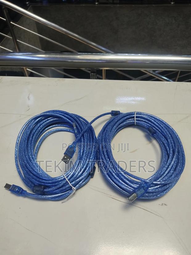 10m Blue Printer Cable - thumbnail 2