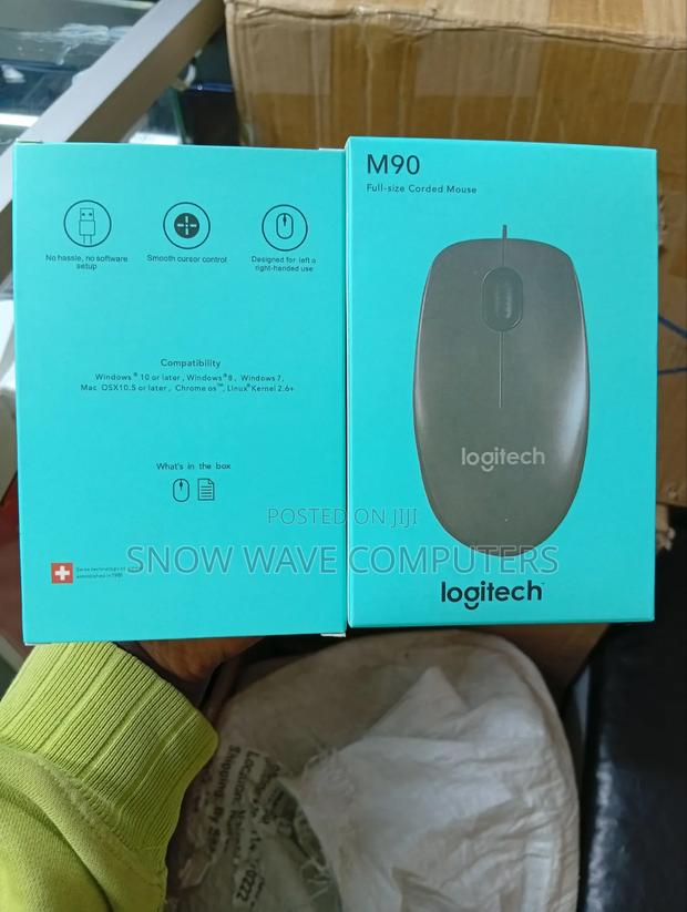 Logitech Wired Mouse M90 Black Usb - thumbnail 2