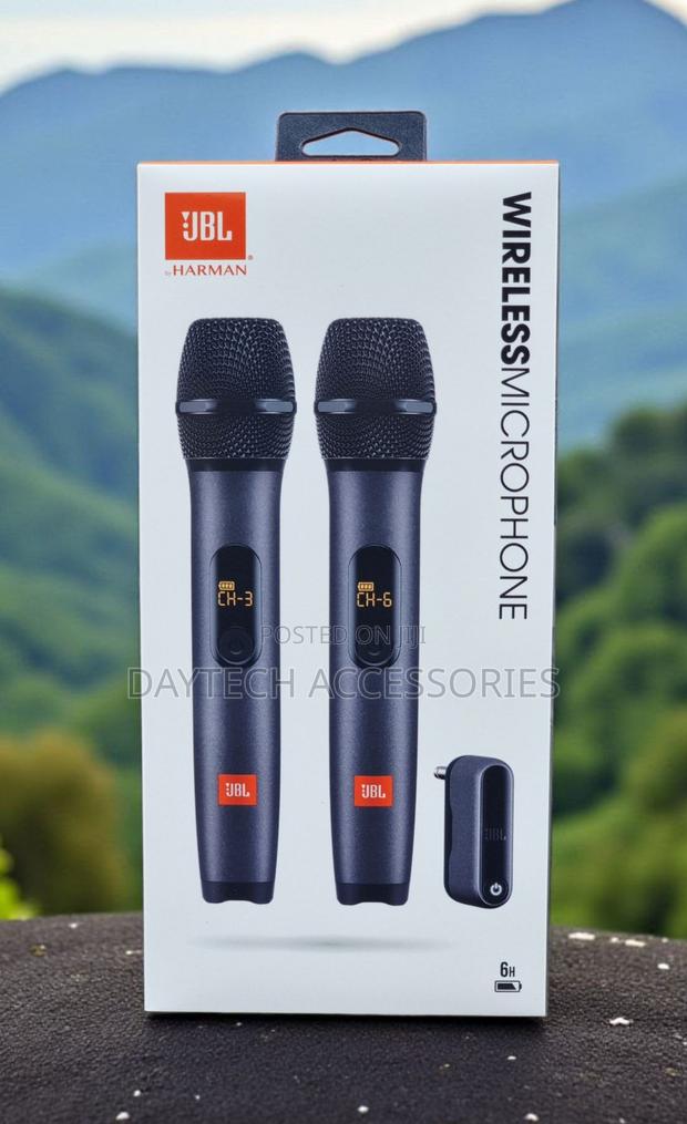 JBL Wireless 2 Microphone System High Vocal Quality Rechargeable.