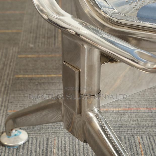 Blue Semi Padded Reception Guest Bench - thumbnail 6