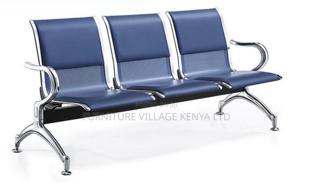 Blue Semi Padded Reception Guest Bench - thumbnail 8