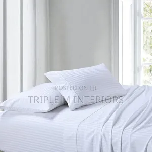 White Stripped Bedsheets