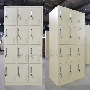 12-Door's Metallic White Filling Locker Cabinet