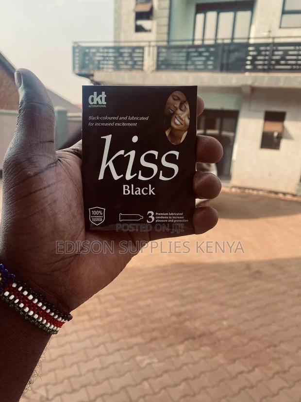 Kiss Black 24 Pack Extra Lube Condoms - Extra Pleasure Get 72pcs Total