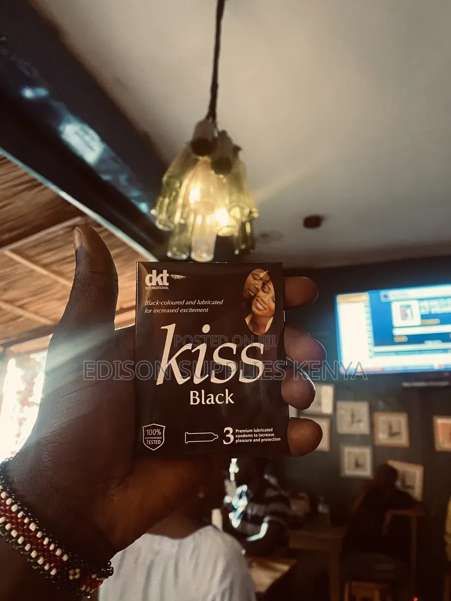Kiss Black 24 Pack Extra Lube Condoms - Extra Pleasure Get 72pcs Total