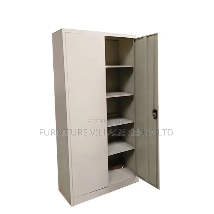 2-Swing Door White Metallic File Cabinet