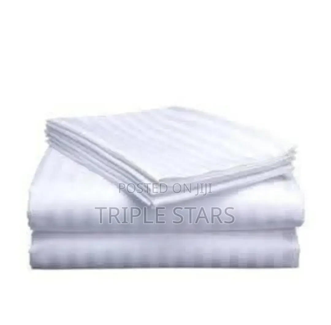 White Stripped Bedsheets