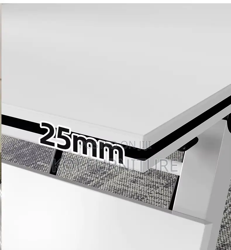Office Desk; 1.2 Meters Stable Foldable White Meetinh and Work Desk