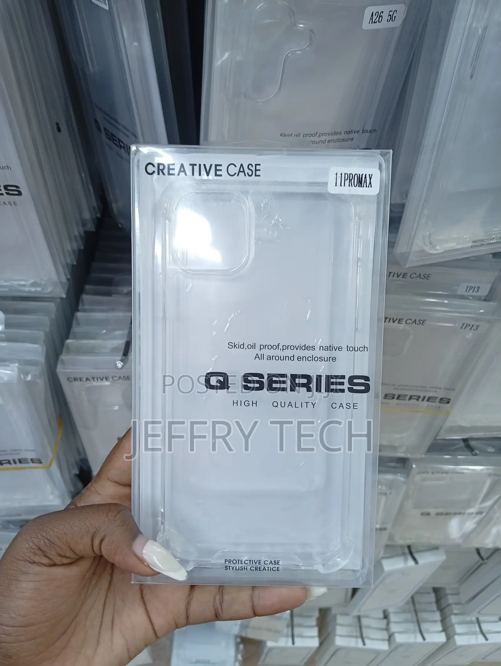 iPhone 11 Pro Max Large Square Cutout,Transparent Case