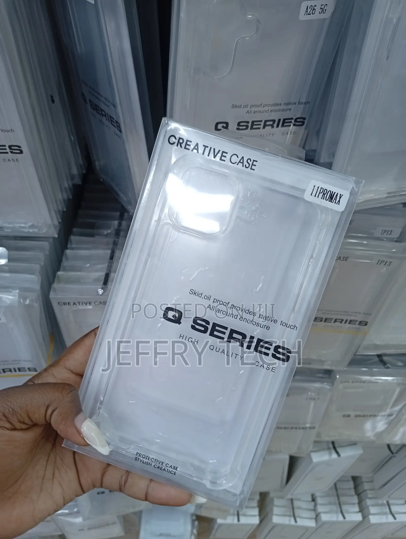iPhone 11 Pro Max Large Square Cutout,Transparent Case