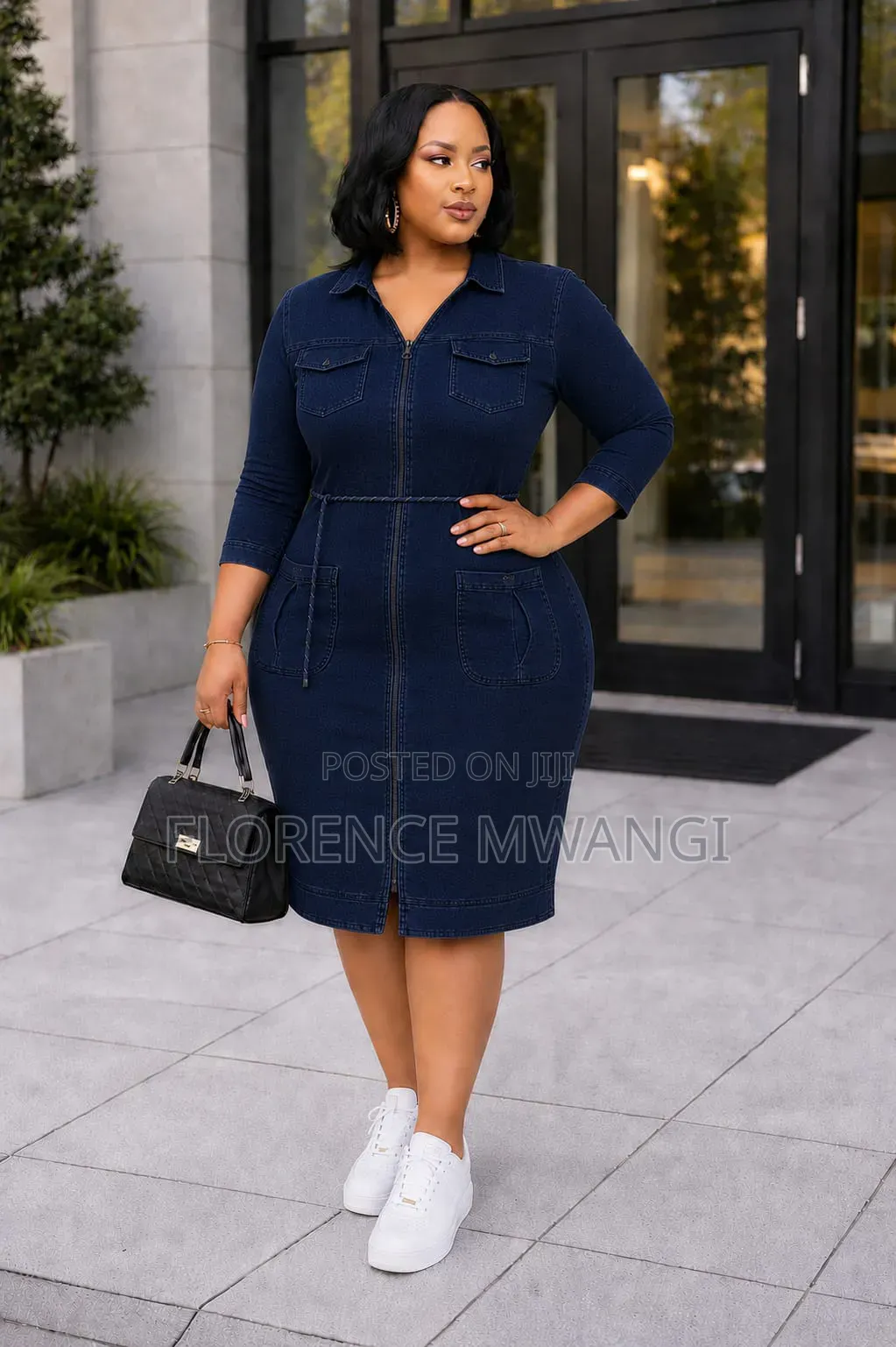 Denim Turkey Midi Dress