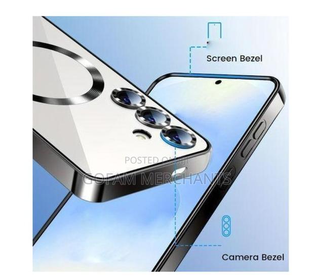 Magsafe Case With Camera Lens Protector for Samsung Galaxy A35- Black