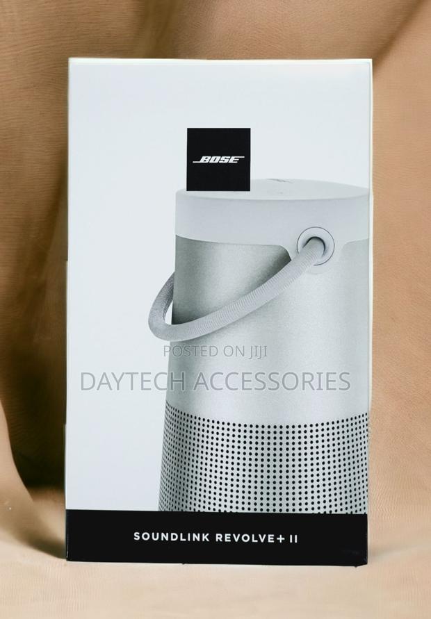 This Is a Bose Soundlink Revolve+ Ii Bluetooth Speaker in Silver.
