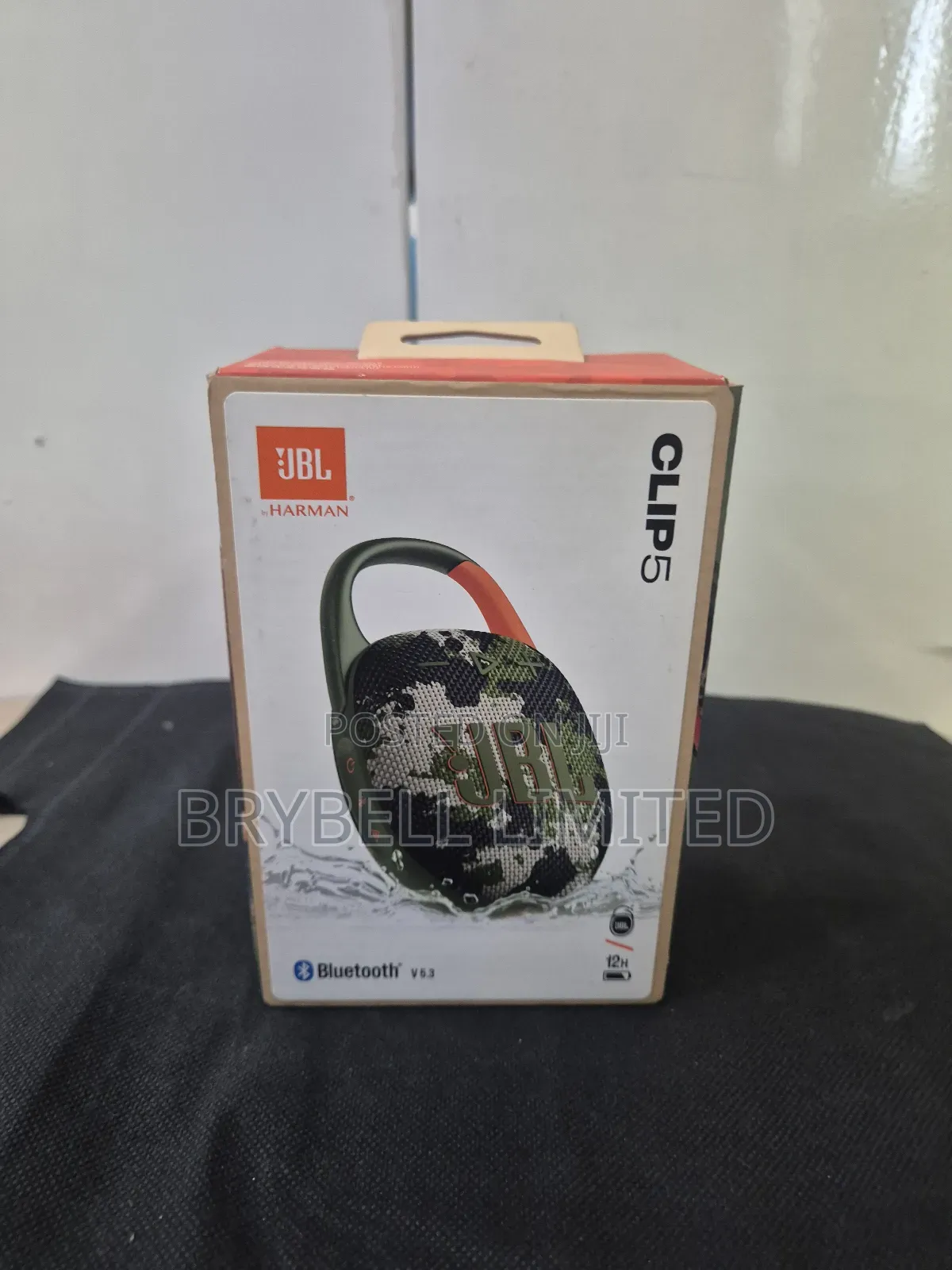 Green JBL Clip 5 Portable Speakers