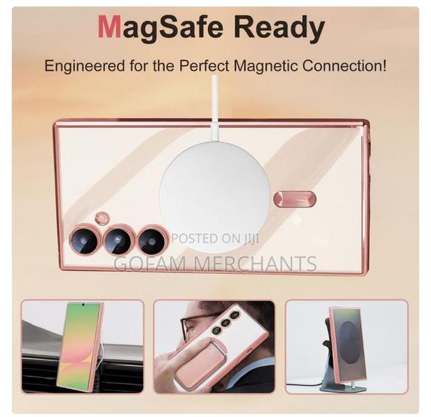 Magsafe Case With Camera Lens Protector for Samsung Galaxy A35 - Pink - thumbnail 2