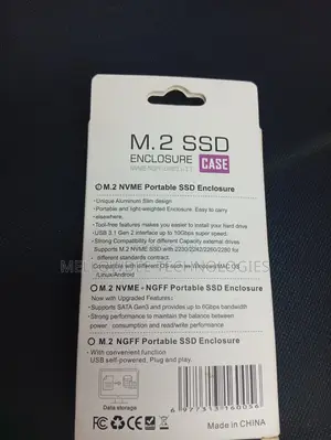 M.2 Msata Portable SSD Enclosure