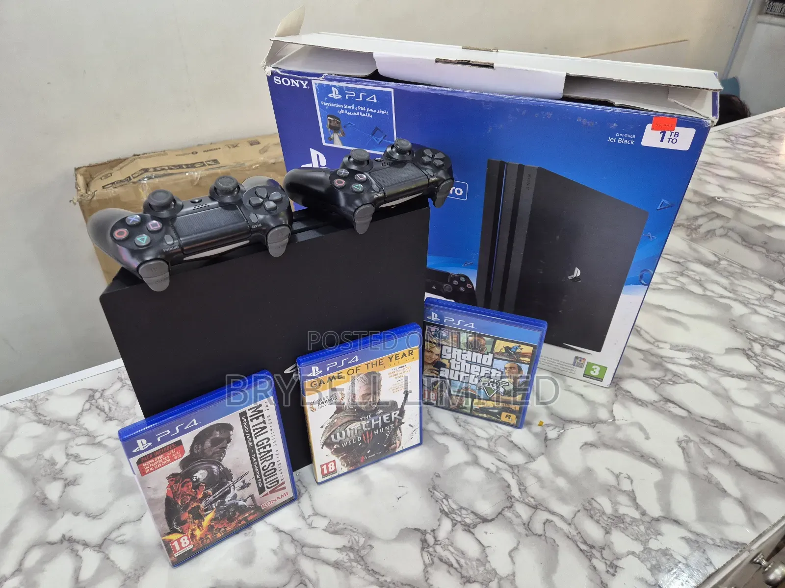 Playstation 4 Pro 1tb Clean as New With 3 Games and 2 Pads on Offer