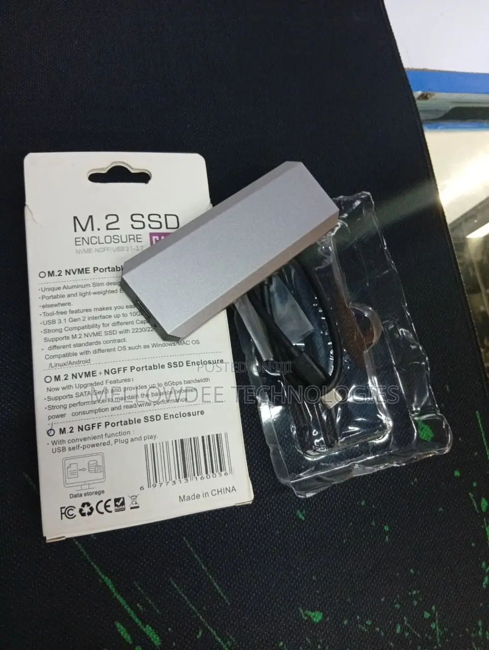 M.2 NGFF Portable SSD Enclosure/Casing