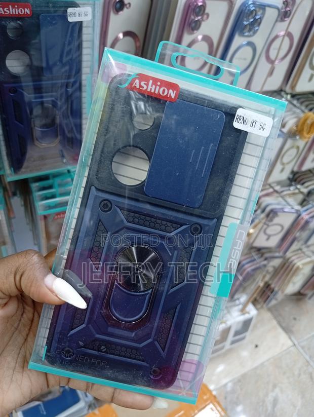 Reno 8t 5g Shutter Armor Case Featuring a Built-in Ring Holder Case - thumbnail 2