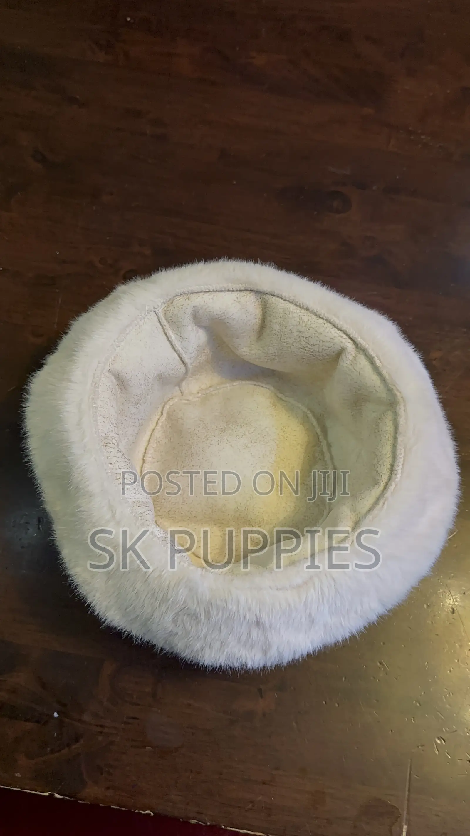White Faux Fur Bucket Hat -Trendy Winter Aesthetic
