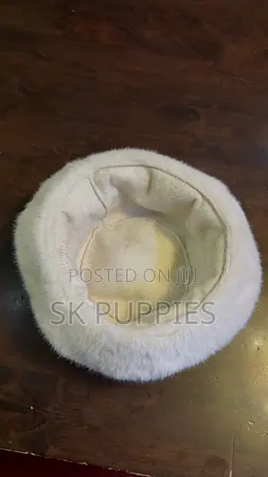 White Faux Fur Bucket Hat -Trendy Winter Aesthetic