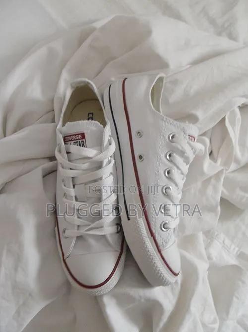 White Converse-normal Material In Tripple White Colourway. - thumbnail 2
