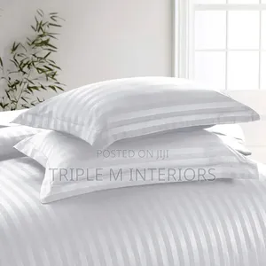 Standard Hotel White Striped Fitted Bedsheets