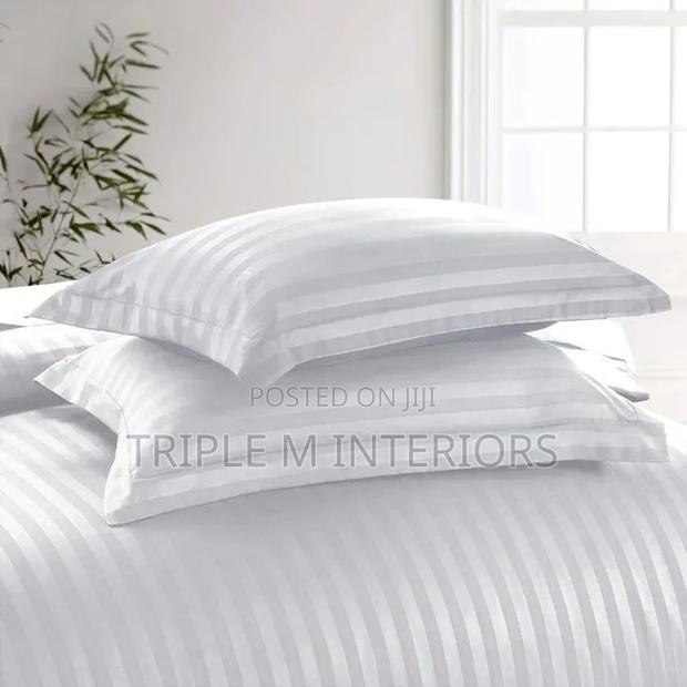 Standard Hotel White Striped Fitted Bedsheets