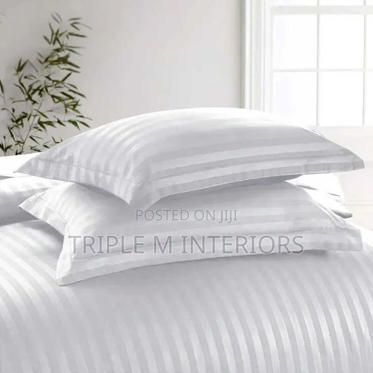 Standard Hotel White Striped Fitted Bedsheets