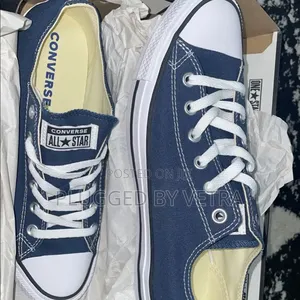 Sky Blue/Navy Blue Fabric Rubber Shoes- Unisex.