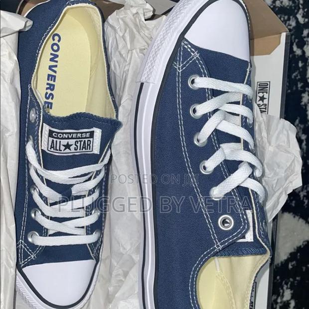 Sky Blue/Navy Blue Fabric Rubber Shoes- Unisex.