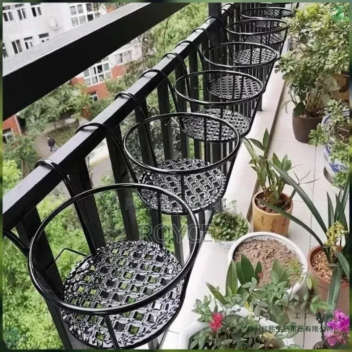 Rail Hanging Flower Pot- Pair